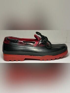 Sugar Swippery Plaid Duck Shoes Low Top Rain Water Shoes Size 6